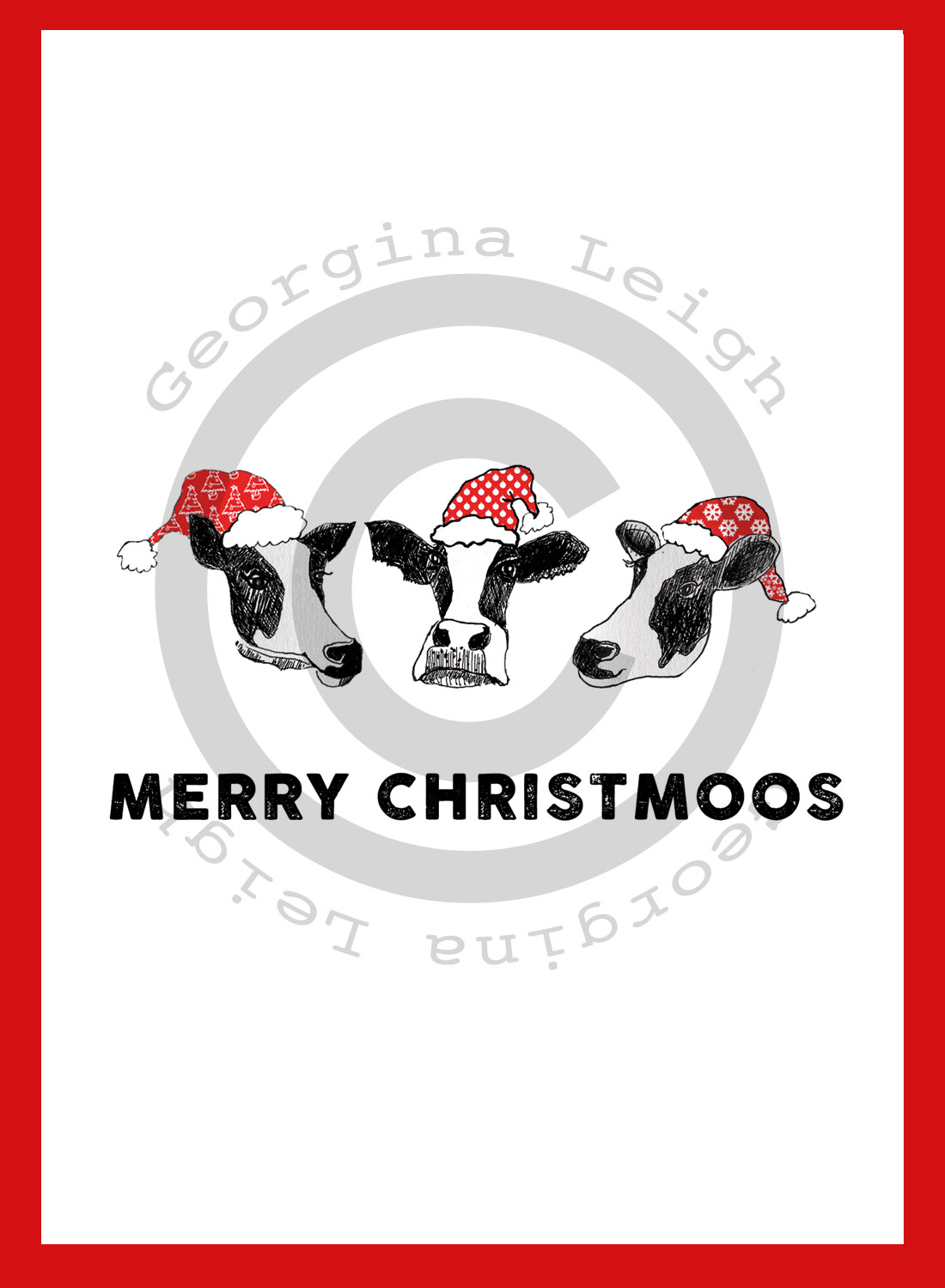 Cows Christmas Card
