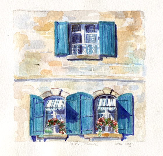 Provence Window Blue