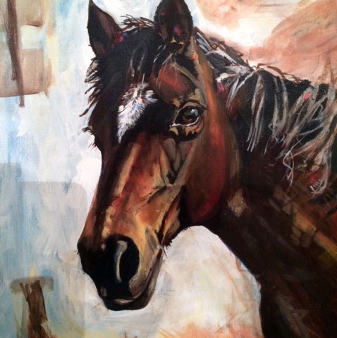 A4 Horse Portrait Painting