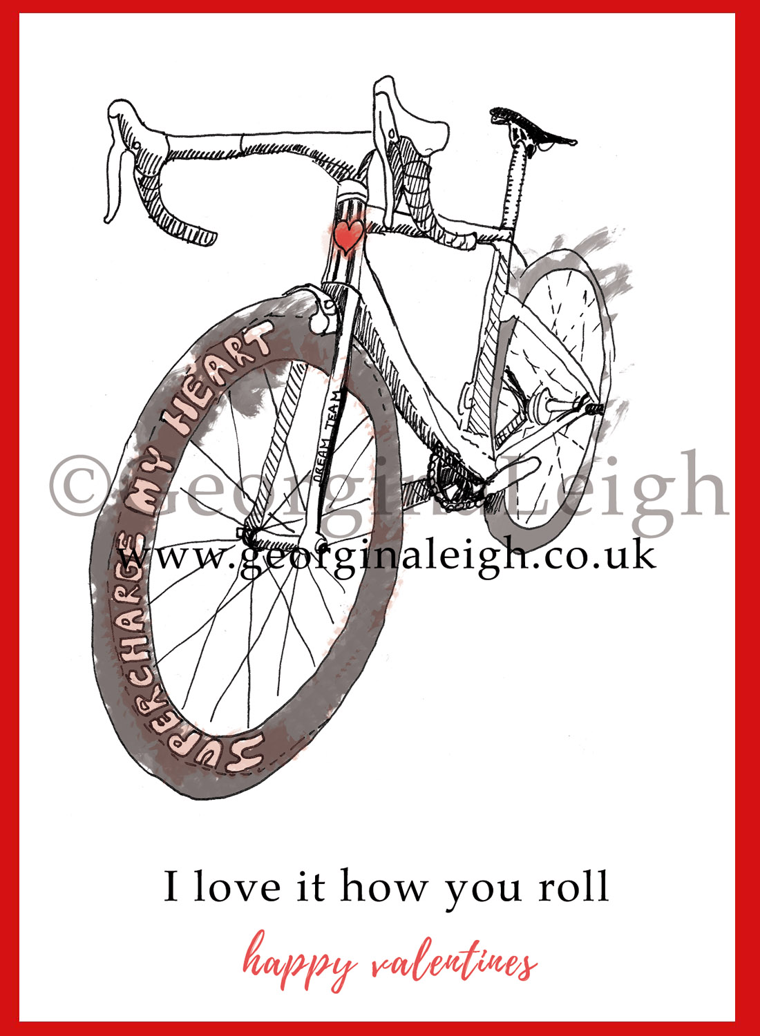 Cycling Valentines Card