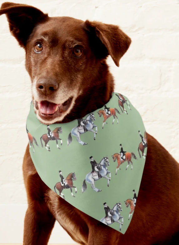Horse Print Dog Bandana (Large)