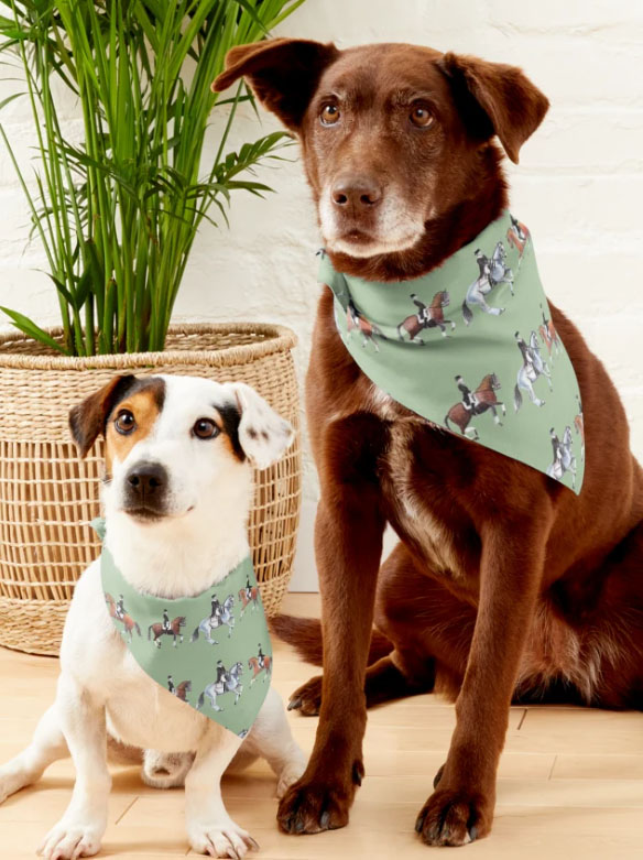Horse Print Dog Bandana (Large)