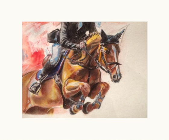 Painting of a Showjumping Horse